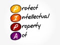 PIPA - Protect Intellectual Property Act acronym, concept background