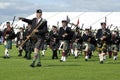 Pipe band at the gathering 2009 in Edinburgh Royalty Free Stock Photo