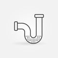 Pipe Blockage outline icon. Blocked pipes vector symbol