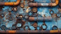 pipe blue rust