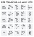 Pipe connector valve