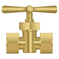 Pipe connector with valve. Zinc