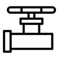 Pipe detail icon, outline style