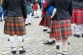Scottish musician parade on the roads of Edinburgh, Scotland Royalty Free Stock Photo