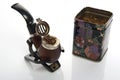 Pipe filled with tabacco Royalty Free Stock Photo