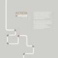 Pipe fitting vector set. Pipeline vector illustration.