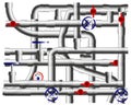 Pipe fittings  icons set. Tube industry, construction pipeline, drain system,  illustration. EPS 10 Royalty Free Stock Photo