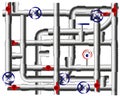 Pipe fittings  icons set. Tube industry, construction pipeline, drain system,  illustration. EPS 10 Royalty Free Stock Photo