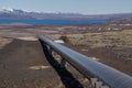 Pipe with geothermal energy for Reykjavik, Iceland