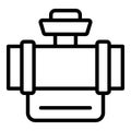 Pipe hose system icon outline vector. Water drip