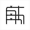 Pipe Icon, Plumbing Work, Gas,, Air, Water, Oil, Liquid Pipeline