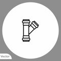 Pipe vector icon sign symbol Royalty Free Stock Photo