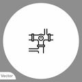Pipe vector icon sign symbol Royalty Free Stock Photo