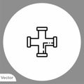 Pipe vector icon sign symbol Royalty Free Stock Photo