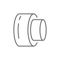 Pipe insulation line outline icon