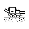 pipe layer machine line icon vector illustration Royalty Free Stock Photo