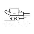 pipe layer machine line icon vector illustration Royalty Free Stock Photo