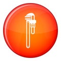 Pipe or monkey wrench icon, flat style Royalty Free Stock Photo