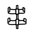 pipe mount line vector doodle simple icon
