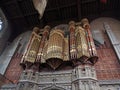 Pipe organ in the ancient chapel of Eton College