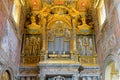 Pipe organ in the Archbasilica of Saint John Lateran (Basilica di San Giovanni in Laterano). Royalty Free Stock Photo