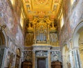 Pipe organ in the Archbasilica of Saint John Lateran (Basilica di San Giovanni in Laterano). Royalty Free Stock Photo