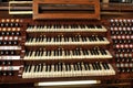 Pipe organ in Cathedral Royalty Free Stock Photo
