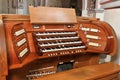Pipe organ in Cathedral Royalty Free Stock Photo