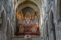 Pipe organ of Cathedral de la Almudena. Cathedral of Saint Mary the Royal of La Almudena. Madrid, Spain