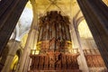 Pipe organ in a cathedral in Seville Royalty Free Stock Photo