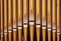 Pipe organ in church Royalty Free Stock Photo