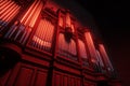 Pipe organ. 3D rendering