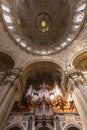 Organ and dome at the Berliner Dom viewed from below