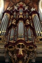 Pipe organ in the Grote Kerk in Haarlem, Netherlands. Royalty Free Stock Photo