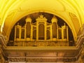 Pipe Organ inside catholic church Royalty Free Stock Photo