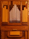 Pipe Organ inside catholic church Royalty Free Stock Photo