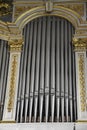 Pipe organ inside a church in Rome Royalty Free Stock Photo
