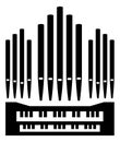 Pipe organ instrument icon Royalty Free Stock Photo