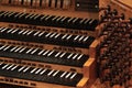 Pipe organ keyboard Royalty Free Stock Photo