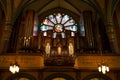 Pipe Organ in the loft of a Gothic Catholic Cathedral