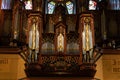 Pipe Organ in the loft of a Gothic Catholic Cathedral