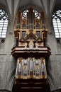 Pipe organ in the old European church Royalty Free Stock Photo