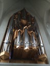 Pipe Organ in Reykjavik Cathedral, Iceland Royalty Free Stock Photo