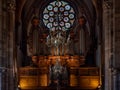 Pipe organ of Zolbermann in the Church Saint Thomas, Strasbourg Royalty Free Stock Photo