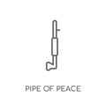 Pipe of peace linear icon. Modern outline Pipe of peace logo con Royalty Free Stock Photo