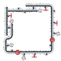 Pipe Frame Pipework Border Design