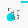 Pipe, Plumber, Repair, Tools, Water turquoise highlight circle point Vector icon