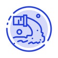 Pipe, Pollution, Radioactive, Sewage, Waste Blue Dotted Line Line Icon