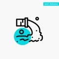 Pipe, Pollution, Radioactive, Sewage, Waste turquoise highlight circle point Vector icon