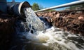 A Pipe Pouring Water into a River